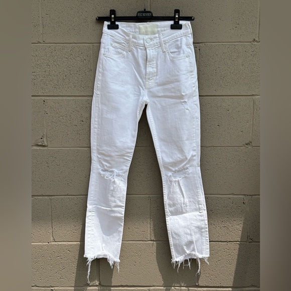 MOTHER White Denim Jeans the flirt ankle crew - Sz:24 - Picture 1 of 13
